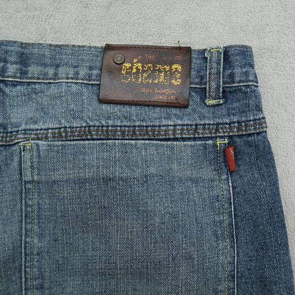 Chams Jeans Mens Size 38x31 Blue Relaxed Fit Denim Pants Stone Wash Medium - Picture 6 of 14